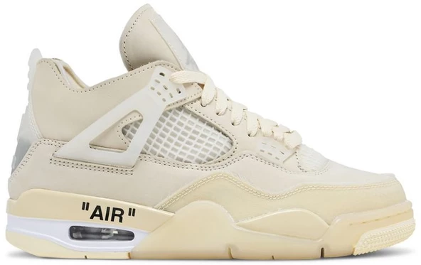 Nike Air Jordan Retro 4 Off-White Sail Spor Ayakkabı