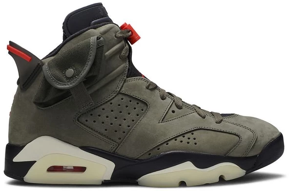 Nike Air Jordan Retro 6 Travis Scott Medium Olive Spor Ayakkabı