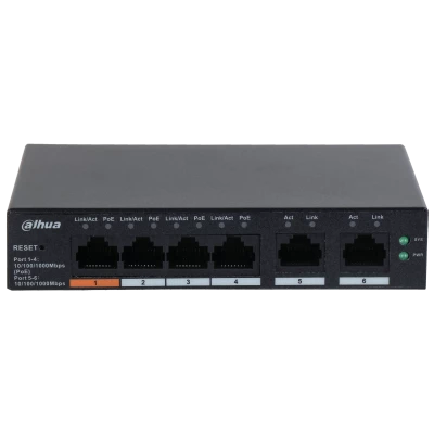 DAHUA CS4006-4GT-60 4 PORT 4XGE-2XGE YÖNETİLEBİLİR 60W POE SWİTCH - Resim 2