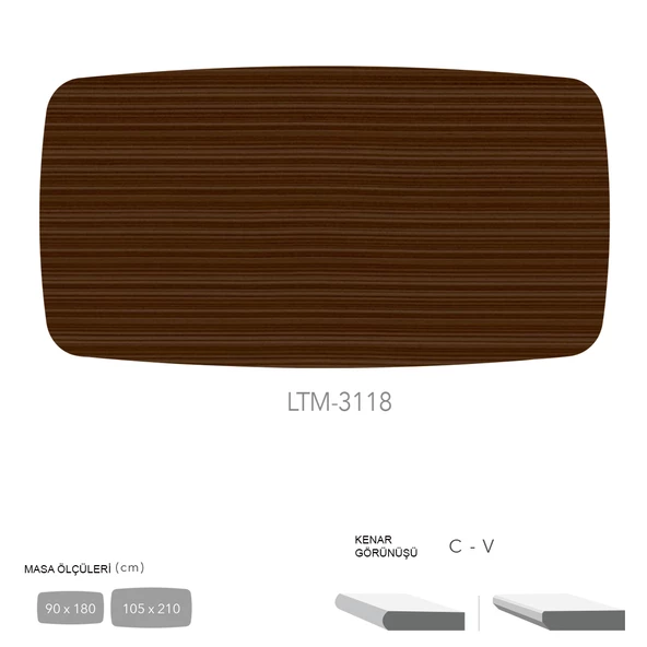 CDF Masa Tablası 90X180 - DCLTM3118