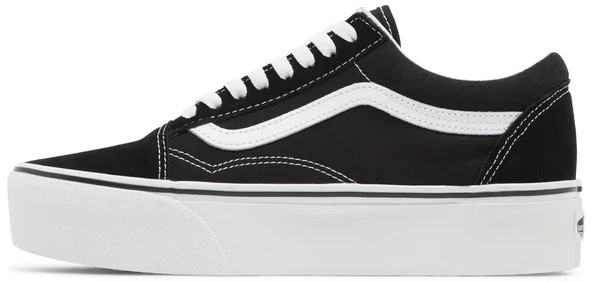 Vans Old Skool Platform Black White Spor Ayakkabı - Resim 3