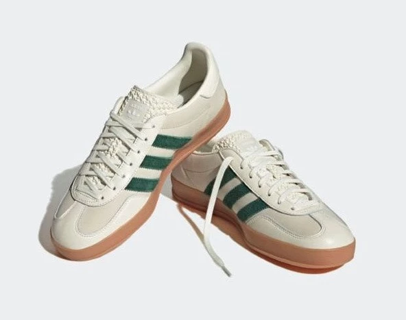 Adidas Gazelle Indoor Emmi Off White Dark Green Spor Ayakkabı - 2
