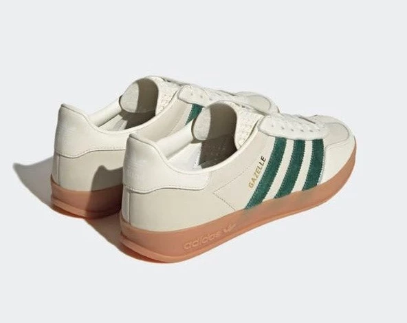Adidas Gazelle Indoor Emmi Off White Dark Green Spor Ayakkabı - 3