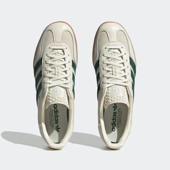 Adidas Gazelle Indoor Emmi Off White Dark Green Spor Ayakkabı - 5