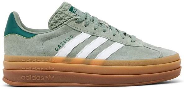 Adidas Gazelle Bold Silver Green Gum Womens Spor Ayakkabı
