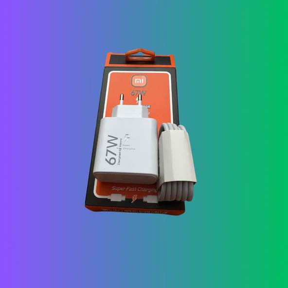 67 W Type-C to Type-C Şarj Cihazı Seti Xiaomi Kablo ve Adaptör Şarj Aleti Seti - 4