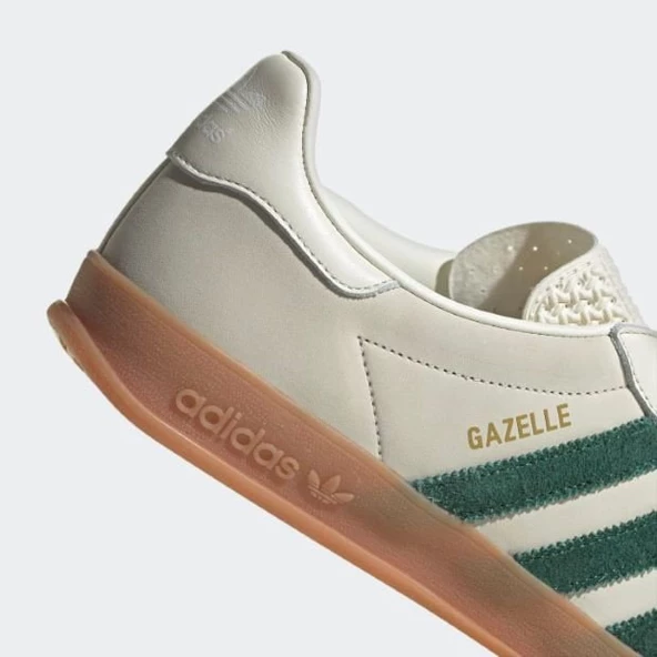 Adidas Gazelle Indoor Emmi Off White Dark Green Spor Ayakkabı - 8