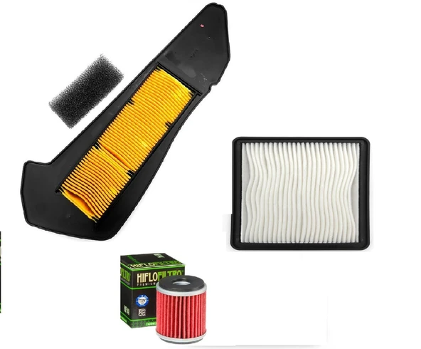 Yamaha Xmax 300 250 Tech Max hava, yağ ve varyatör filitre seti 2018-24