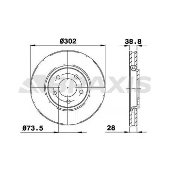 ON FREN DISKI CHRYSLER GRAND VOYAGER III VOYAGER IV - BRAXIS AE0357