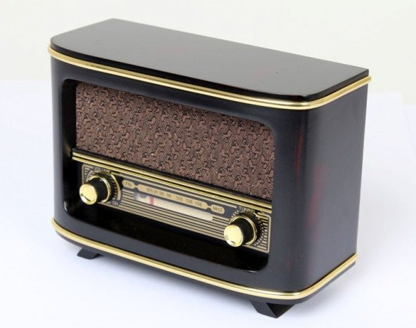 Nostaljik  Radyo Adaptörlü  Siyah İstanbul Model - 2