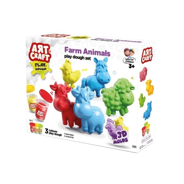 Nessiworld 03993 Art Craft Çiftlik Hayvanları Hamur Set 168 Gr -Fentoys - 6