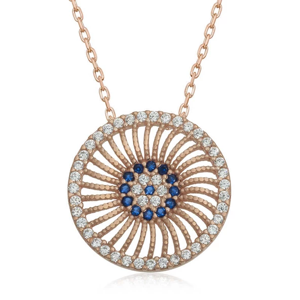 ​Gümüş Rose Nazar Kadın Kolye SL4749 ürün görseli