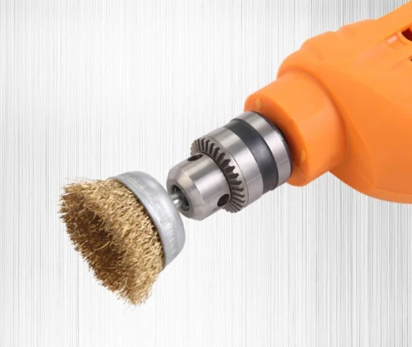 3lü Set Pimli Çanak Tel Fırça Matkap Uyumlu Temizleme Fırçası - Resim 5