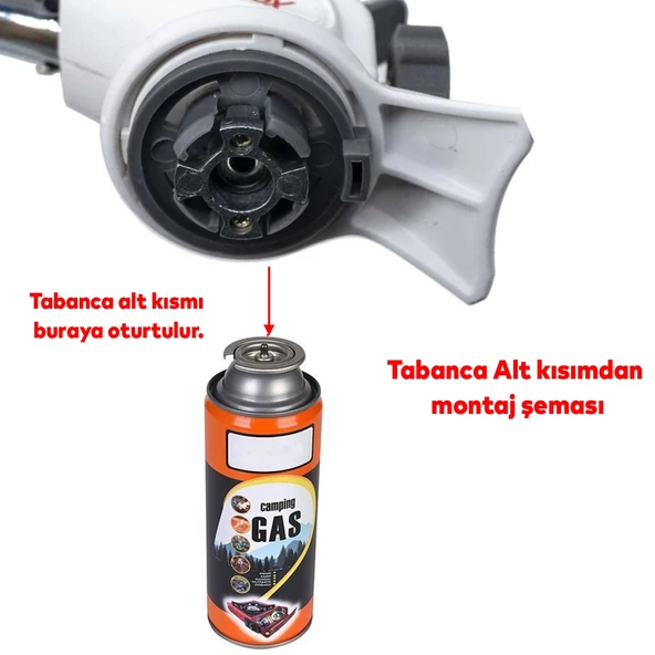 Kamp Gazı Bütan Propan Gaz Tüpü Portatif Ocak Kartuşu Tek kullanımlık Pürmüz 400 ml 1 Adet - 4