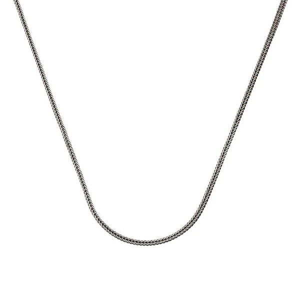 ​Gümüş 2 mm Tilki Kuyruğu 60 Cm Zincir SL5517