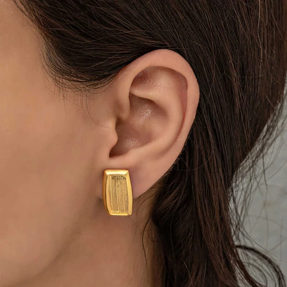 Gümüş Trabzon Hasır Kadın Küpe SL5196 - Resim 3