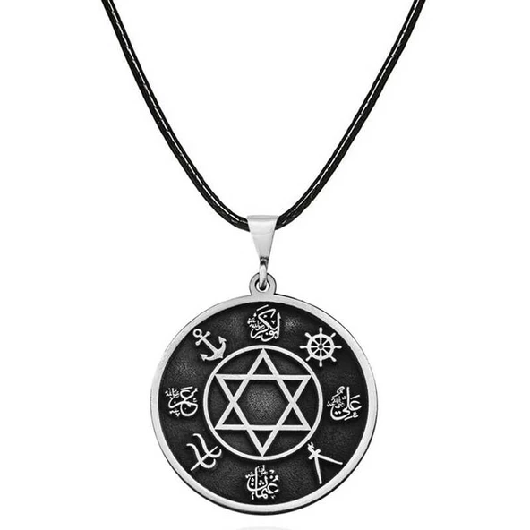 ​Gümüş Dört Halife İsimleri İşlemeli Kolye SL5265 - Resim 2