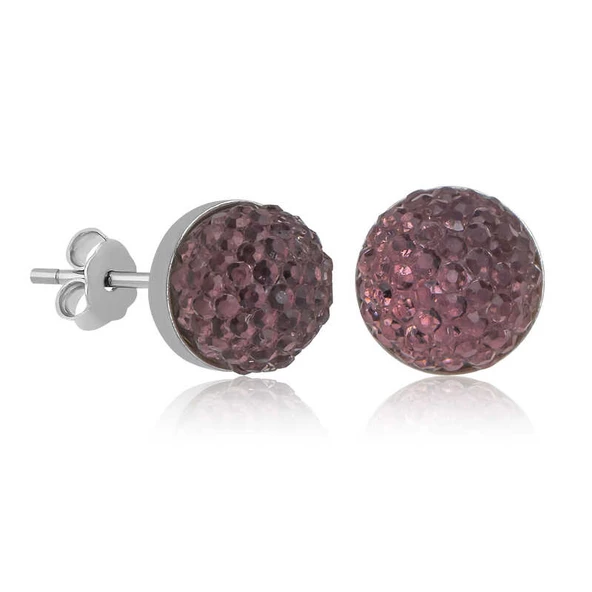 Gümüş Kristal Çivili Kadın Küpe  SL5020 ürün görseli