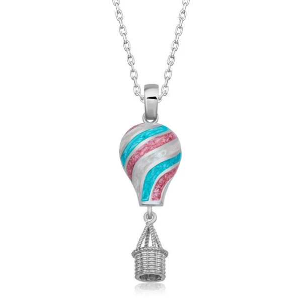 Gümüş Kapadokya Balon Kadın Kolye  SL5062