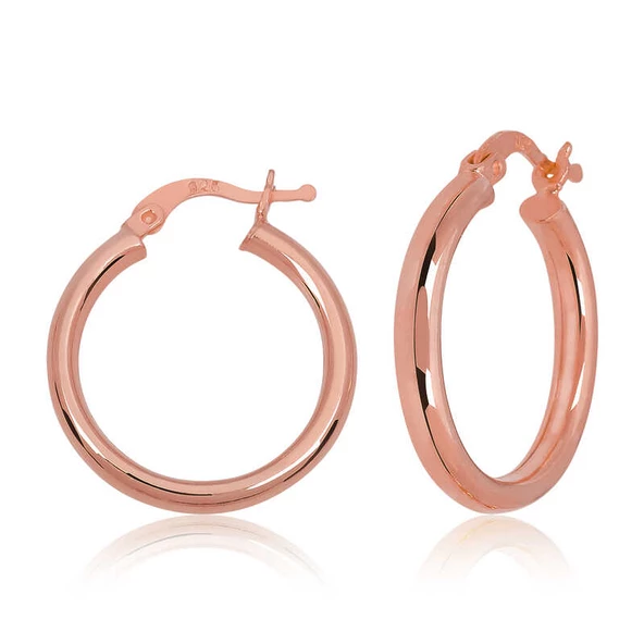 Gümüş Rose Halka Kadın Küpe T7577 ürün görseli