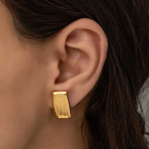 Gümüş Trabzon Hasır Kadın Küpe SL5196 - Resim 6