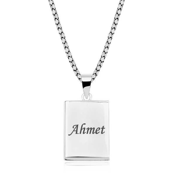 Gümüş Kişiye Özel İçi Açılabilen Cevşen Kolye SL5446 - Resim 4