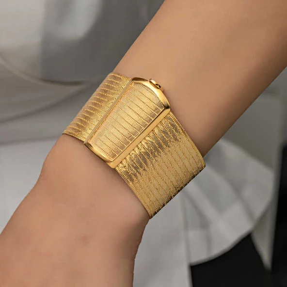 Gümüş Gold Trabzon Hasır Kadın Bileklik - Resim 6