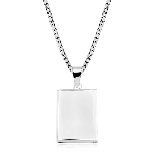 Gümüş Kişiye Özel İçi Açılabilen Cevşen Kolye SL5446 ürün görseli