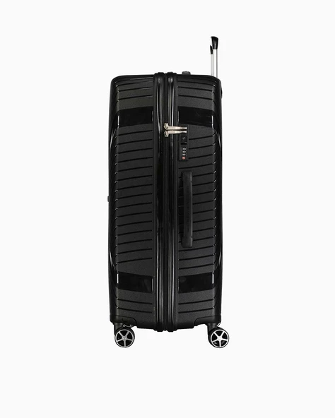 Benetton Büyük Boy %100 Polipropilen Valiz Siyah Bnt3000 - Resim 2