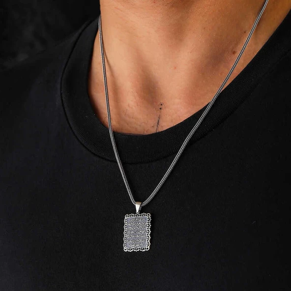 Gümüş Ayetel Kürsi Kolye  SL5937 ürün görseli