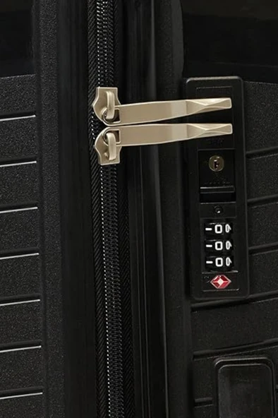 Benetton Büyük Boy %100 Polipropilen Valiz Siyah Bnt3000 - Resim 6