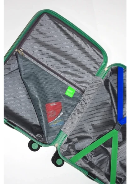 Benetton Orta Boy %100 Polipropilen Valiz Yeşil Bnt2000 - 4
