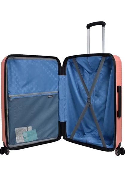 Pierre Cardin Büyük Boy %100 Polipropilen Valiz Mercan 04PC6500 - 3