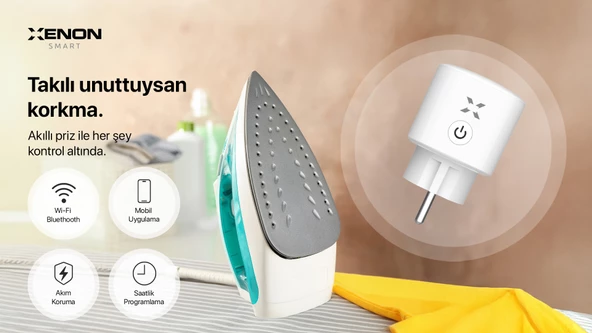 Xenon Smart Enerji Ölçümlü Akım Korumalı Akıllı Priz 5'li Seti, ON/OFF Mobil Kontrol - 5