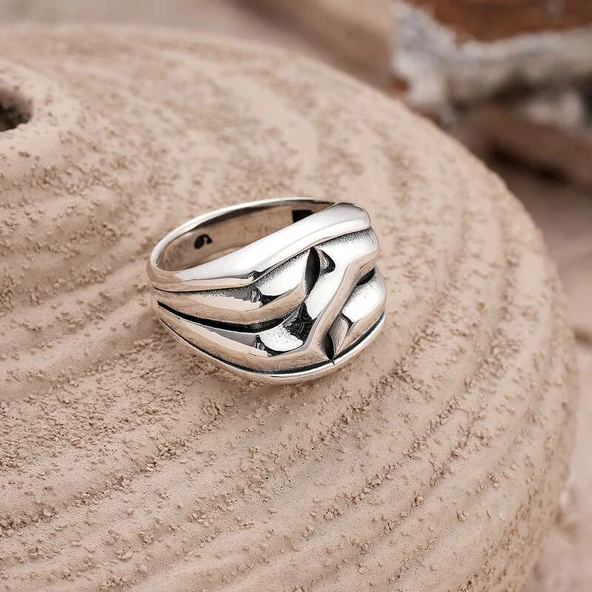 Gümüş Desenli Erkek Yüzük  SL5959 ürün görseli