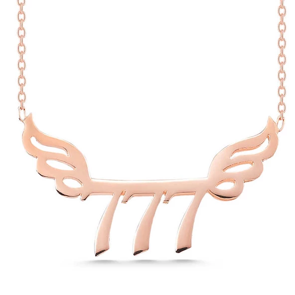 Gümüş Rose 777 Melek Sayısı Kadın Kolye SL5756 ürün görseli