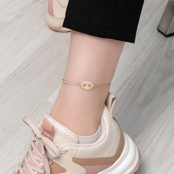Gümüş Gold Gemici Figürlü Halhal  SL6087 - 2
