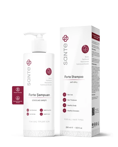 Sante Plus Yoğun Dökülme Karşıtı Biotin & Keratin Forte Şampuan 250 ML - 5