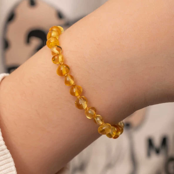 Bebek Damla Kehribar Bileklik SL7315 - Resim 3