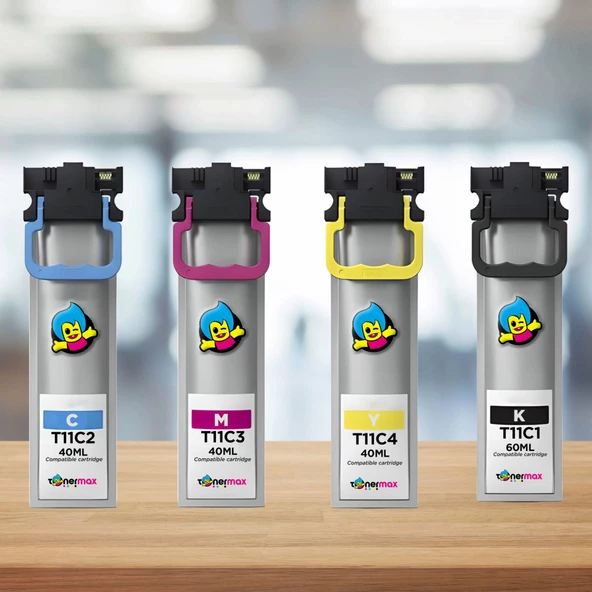 Epson WF-C5390 / WF-C5890 Muadil Kartuş Takım / T11C1 T11C2 T11C4 T11C3 - 11