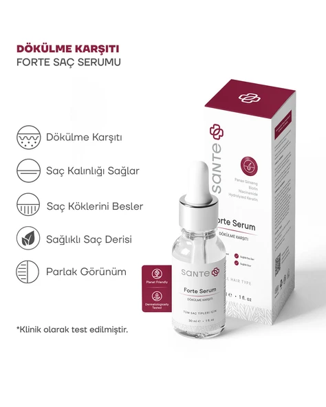Sante Plus Yoğun Dökülme Karşıtı Biotin & Keratin Forte Saç Serumu 30 ML - 2