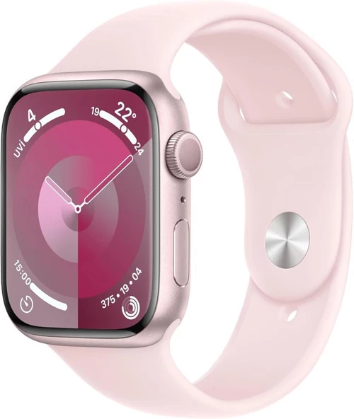 Apple Watch Series 9 GPS 45mm Pembe Alüminyum Kasa ve Uçuk Pembe Spor Kordon Akıllı Saat Outlet