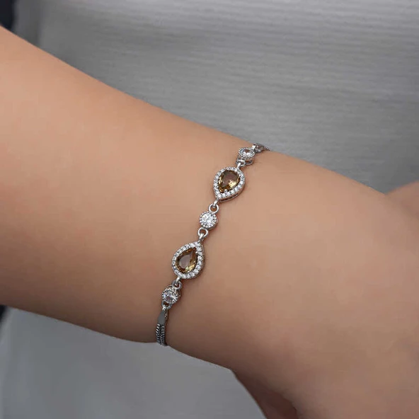 ​Gümüş Damla Zultanit Taşlı Kadın Bileklik  SL6332 - Resim 6