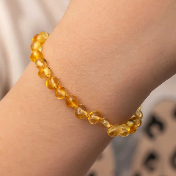 Bebek Damla Kehribar Bileklik SL7315 - Resim 4