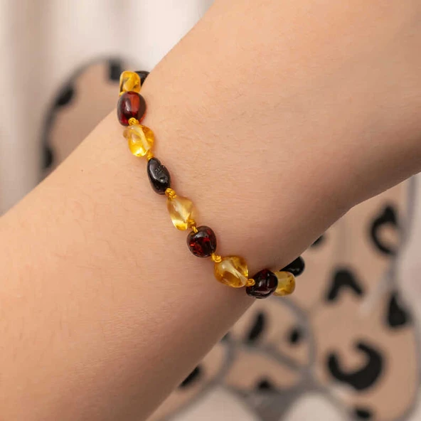 Bebek Damla Kehribar Bileklik  SL7318 - Resim 4