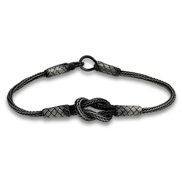 Gümüş Kazaziye Düğüm Bileklik  SL1695