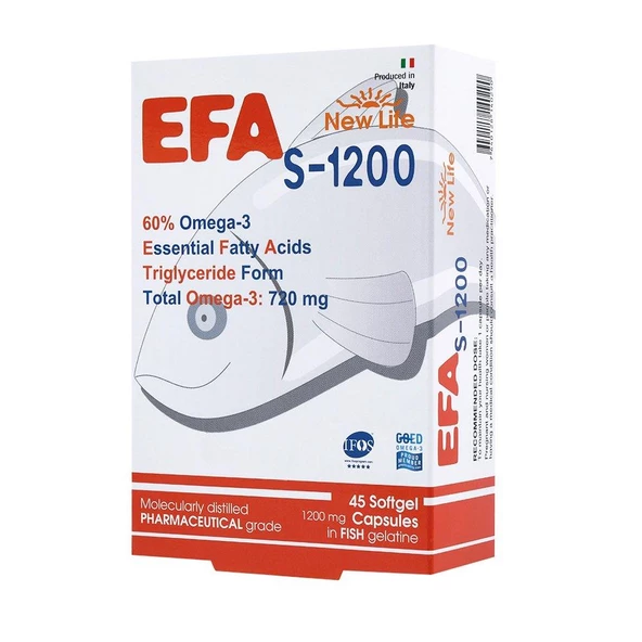New Life EFA S-1200 Omega 3 Balık Yağı 45 Kapsül
