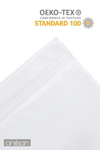 4'lü Beyaz Bordürlü El Havlusu - 50x90 Cm, 250 Gr, %100 Pamuk, Spa Ve Otel Havlusu - 2