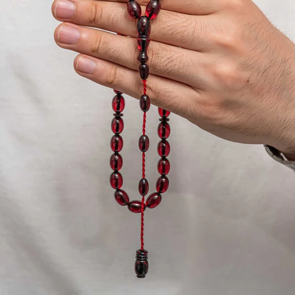 Sıkma Kehribar Tesbih  SL8118 - Resim 2