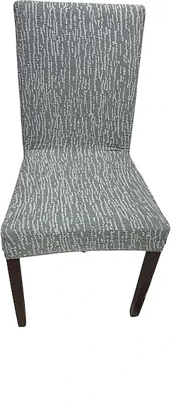 MANDAŞ Jakarli Sandalye Örtüsü Damarlı Desen ( 6 adet ) Gri